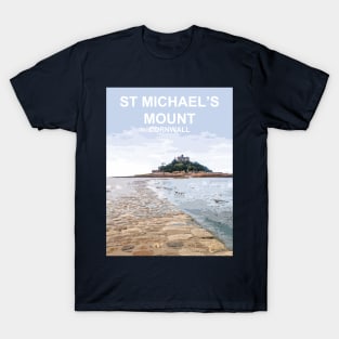 St Michaels Mount Summer Cornwall art gift. Marazion T-Shirt